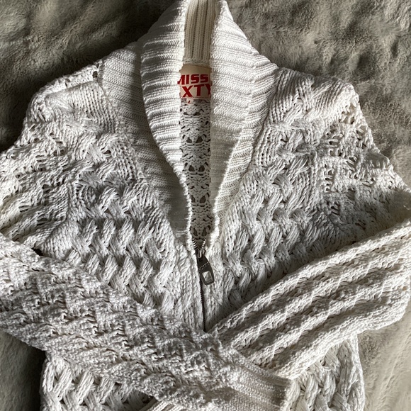 MISS SIXTY COTTON ACRYLIC LOOSELY WOVEN KNIT FULL ZIP CARDIGAN SIZE LARGE - Picture 2 of 12